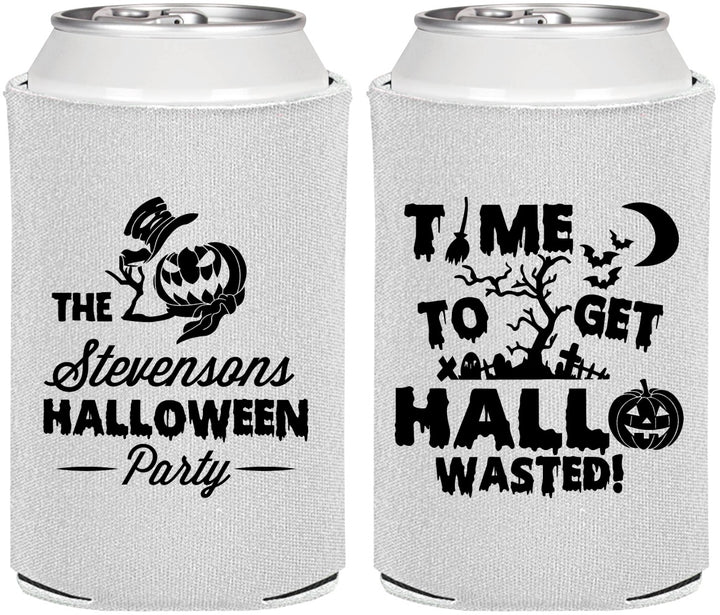 Personalized Halloween Can Coolers - Hallowasted Pumpkin | 250013