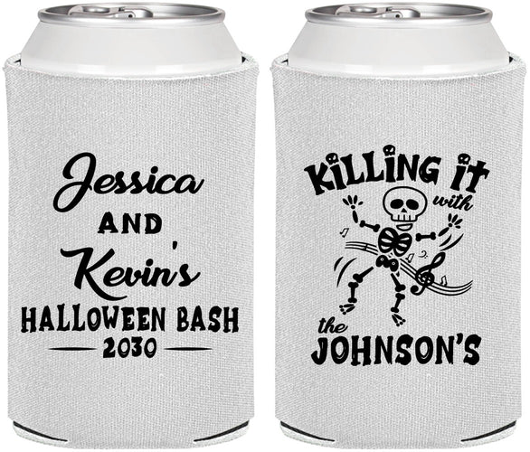 Personalized Halloween Can Coolers - Skeleton | 250017