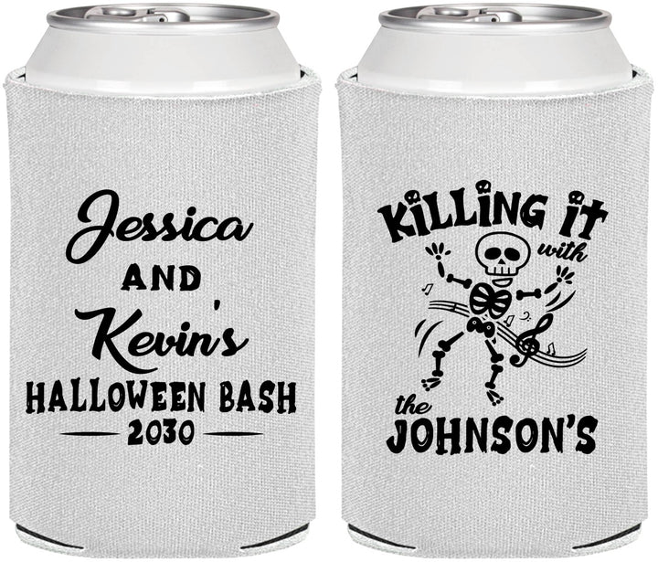 Personalized Halloween Can Coolers - Skeleton | 250017