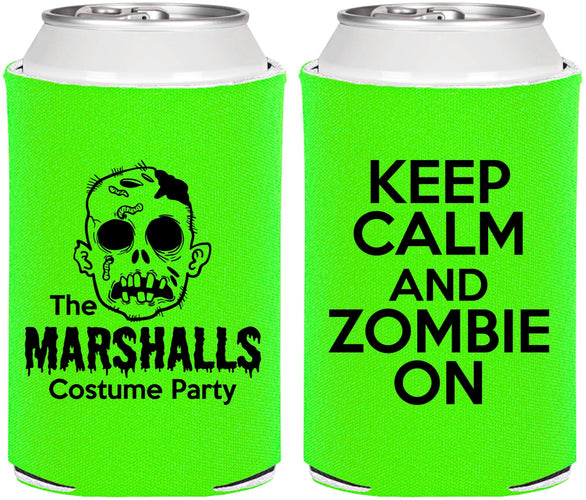 Personalized Halloween Can Coolers - Zombie | 250018