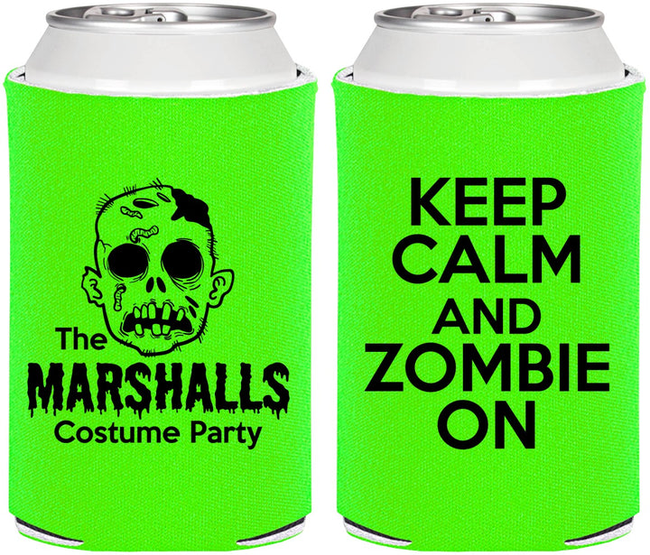 Personalized Halloween Can Coolers - Zombie | 250018