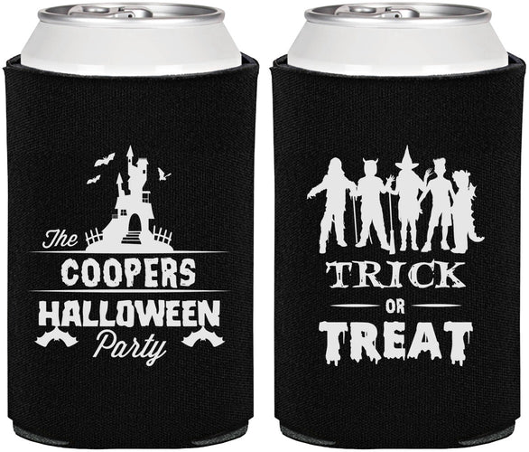 Personalized Halloween Can Coolers - Trick Or Treat | 250019