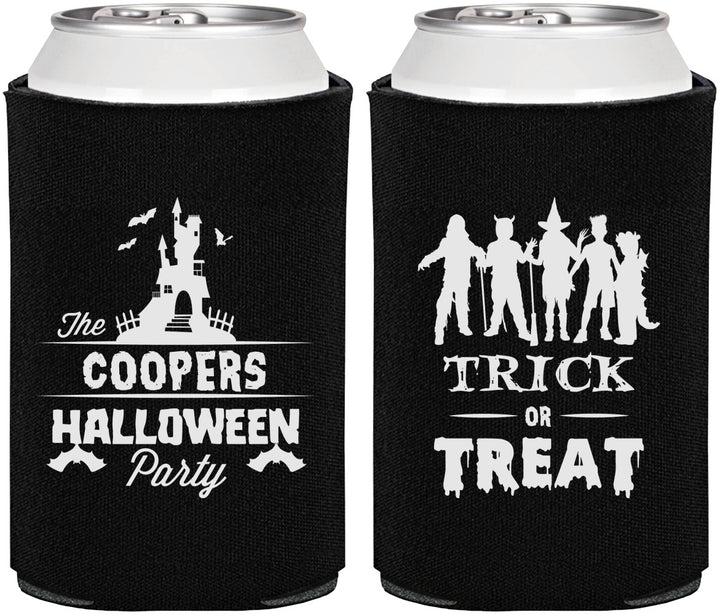 Personalized Halloween Can Coolers - Trick Or Treat | 250019