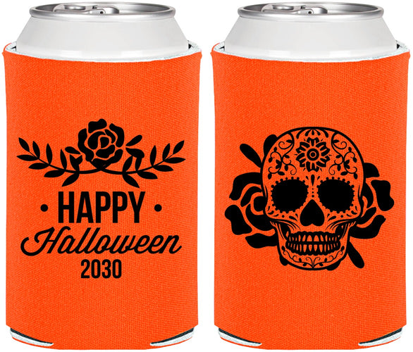 Personalized Halloween Can Coolers - Sugar Skull | 250020