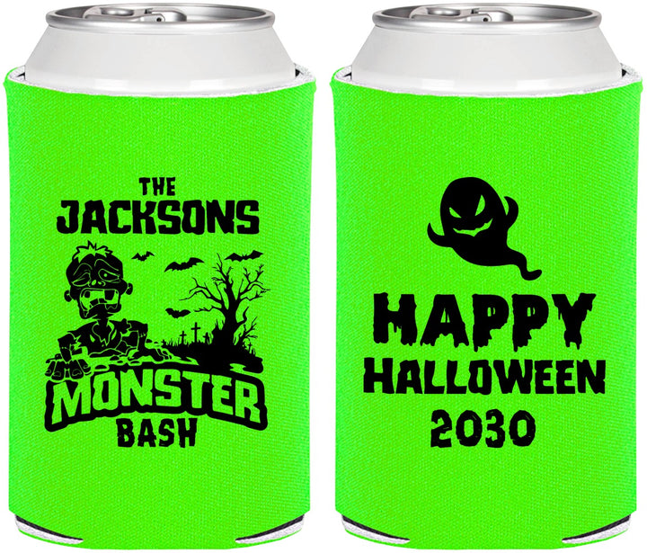 Personalized Halloween Can Coolers - Ghost Monster | 250022