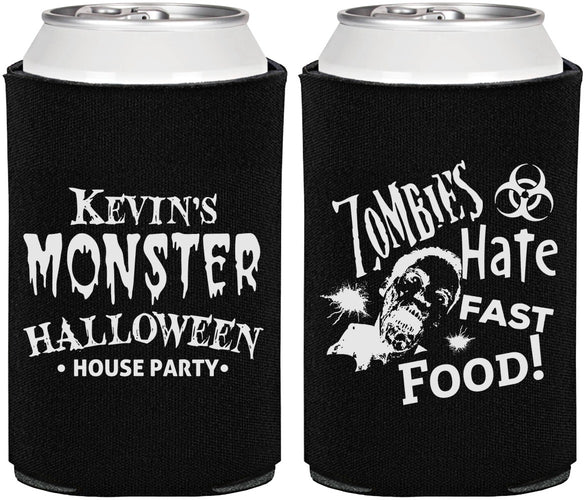 Personalized Halloween Can Coolers - Monster Zombie | 250027
