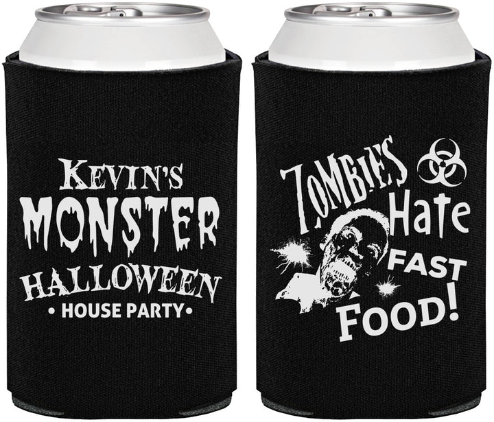 Personalized Halloween Can Coolers - Monster Zombie | 250027