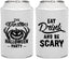 Personalized Halloween Can Coolers - Eat Drink Be Scary | 250033
