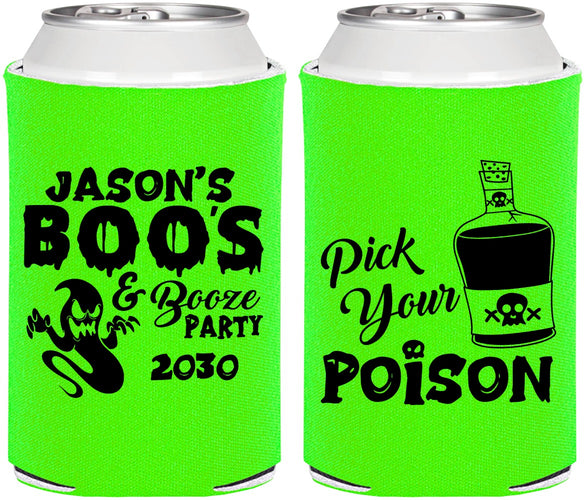 Personalized Halloween Can Coolers - Ghost Boo | 250042