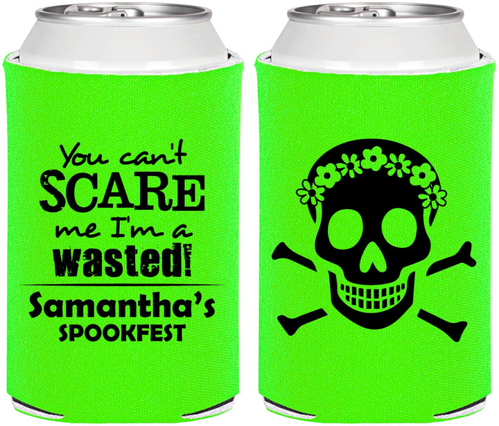 Personalized Halloween Can Coolers - Sugar Skull | 250050