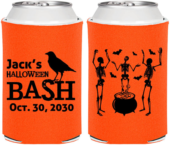 Personalized Halloween Can Coolers - Skeleton | 250052