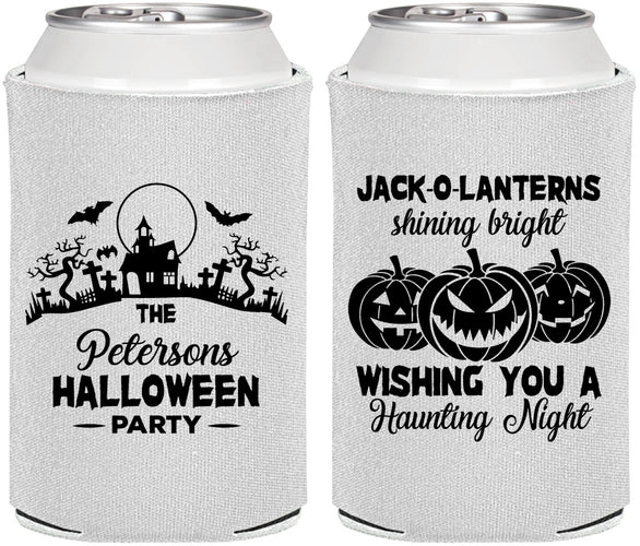 Personalized Halloween Can Coolers - Jack O Lantern | 250053