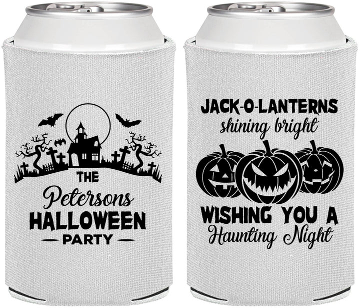 Personalized Halloween Can Coolers - Jack O Lantern | 250053