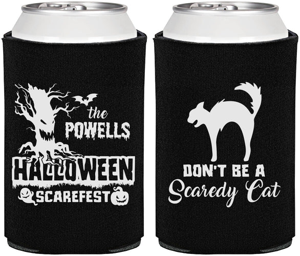 Personalized Halloween Can Coolers - Scaredy Cat | 250055