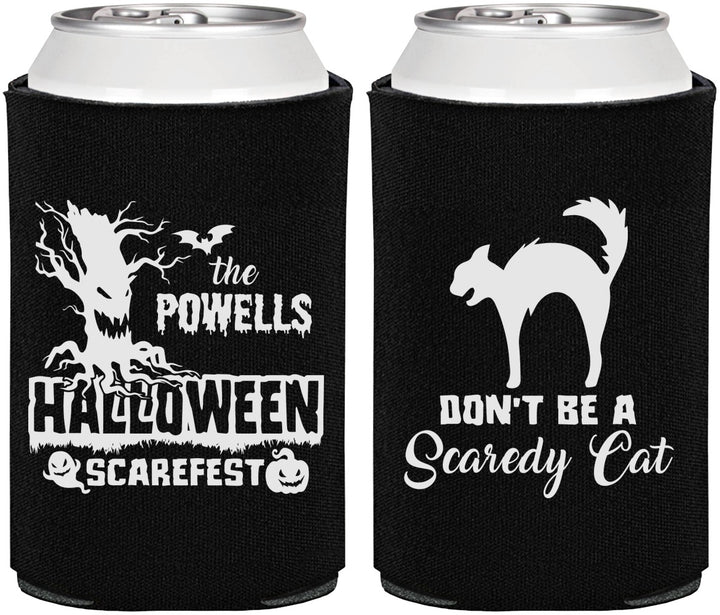 Personalized Halloween Can Coolers - Scaredy Cat | 250055