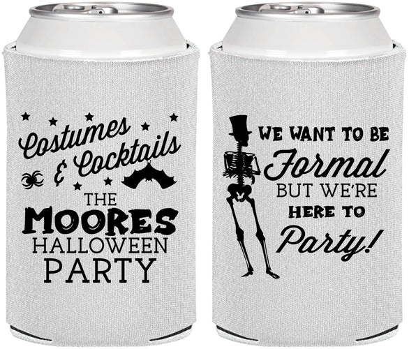 Personalized Halloween Can Coolers - Skeleton | 250057