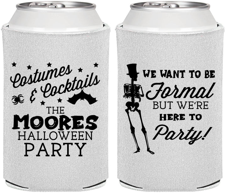 Personalized Halloween Can Coolers - Skeleton | 250057