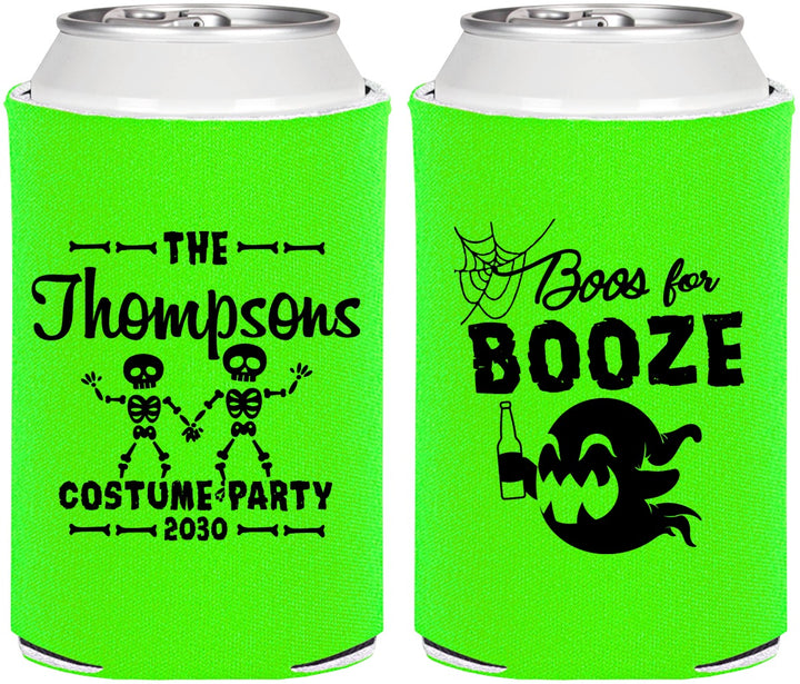 Personalized Halloween Can Coolers - Boos And Booze | 250058
