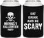 Personalized Halloween Can Coolers - Eat Drink Be Scary | 250059