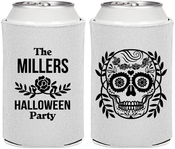 Personalized Halloween Can Coolers - Sugar Skull | 250061