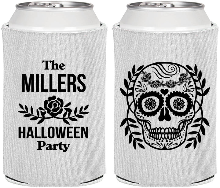 Personalized Halloween Can Coolers - Sugar Skull | 250061