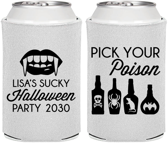 Personalized Halloween Can Coolers - Pick Your Poison | 250065