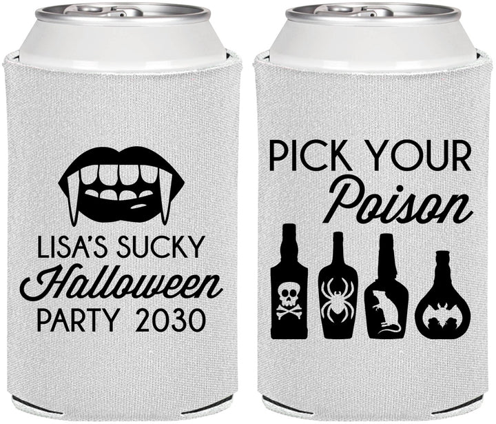 Personalized Halloween Can Coolers - Pick Your Poison | 250065