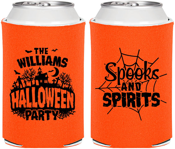Personalized Halloween Can Coolers - Spooks Spirits | 250072