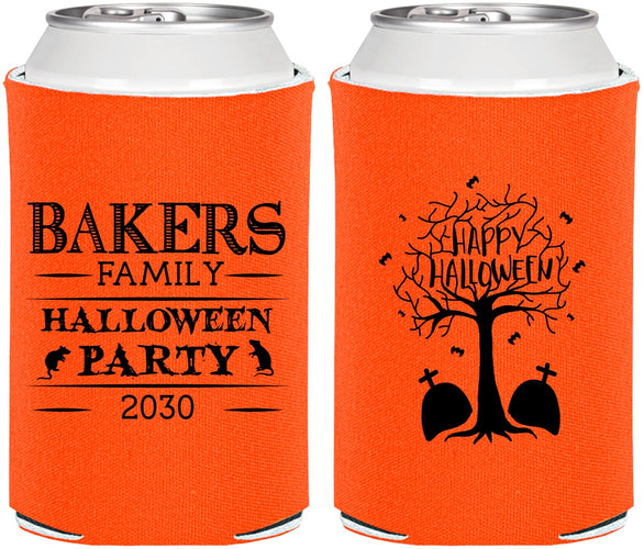Personalized Halloween Can Coolers - Graveyard Shift | 250076