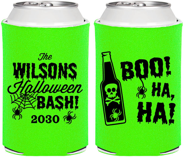 Personalized Halloween Can Coolers - Boo Skeleton | 250078