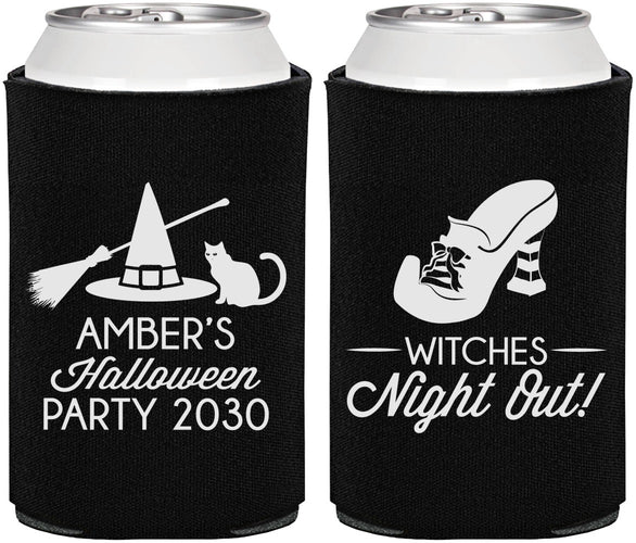 Personalized Halloween Can Coolers - Witches Night Out | 250083