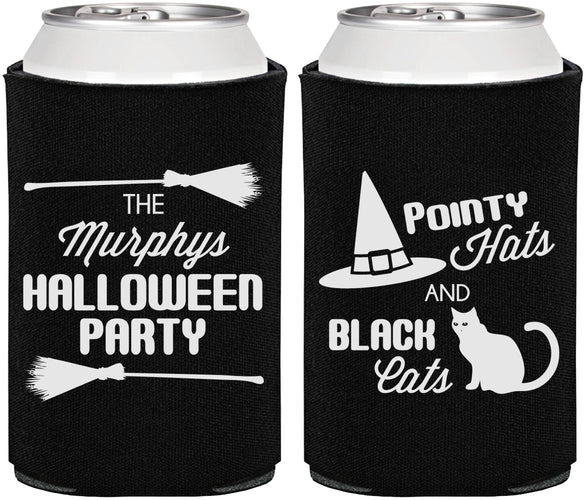 Personalized Halloween Can Coolers - Black Cats | 250087