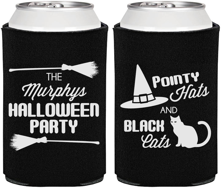 Personalized Halloween Can Coolers - Black Cats | 250087