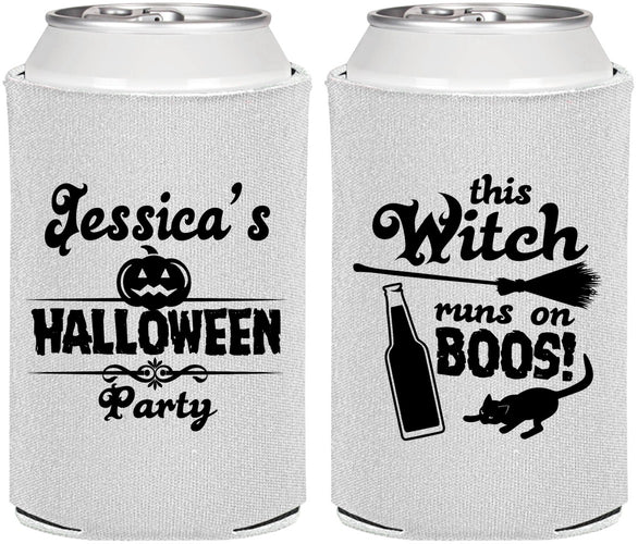 Personalized Halloween Can Coolers - Witch Boos | 250097