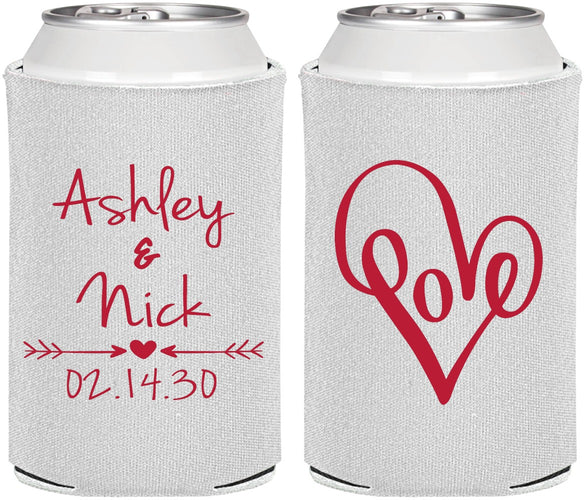 Personalized Wedding Can Coolers - Love | 252