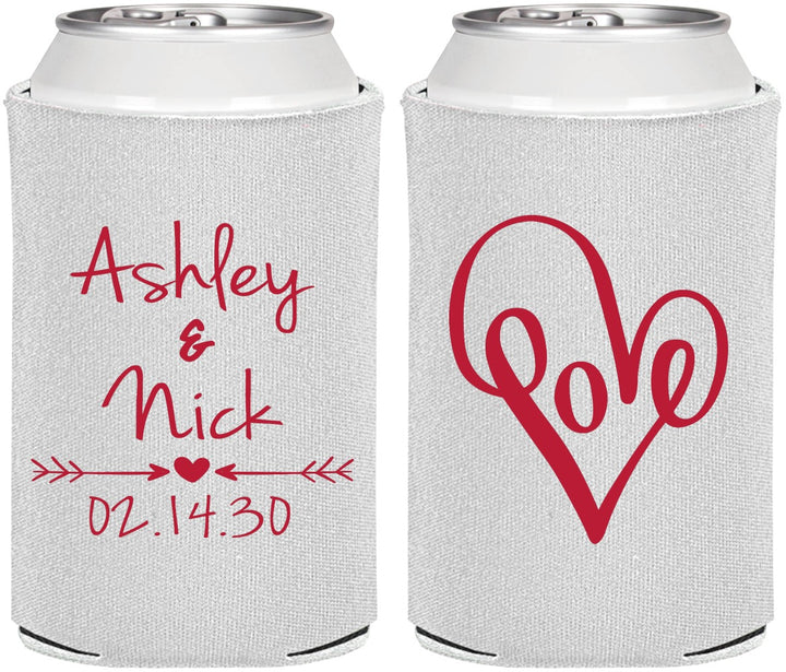 Personalized Wedding Can Coolers - Love | 252