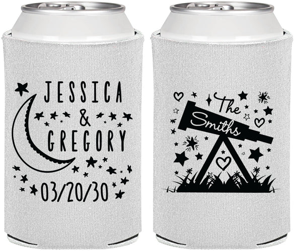 Personalized Wedding Can Coolers - Telescope | 255