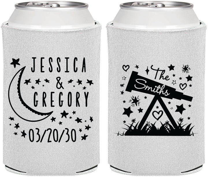 Personalized Wedding Can Coolers - Telescope | 255
