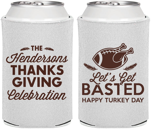 Personalized Thanksgiving Can Coolers - Lets Get Basted | 260003