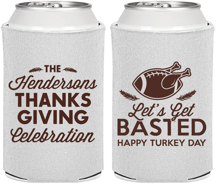 Personalized Thanksgiving Can Coolers - Lets Get Basted | 260003