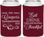 Personalized Thanksgiving Can Coolers - Eat Drink Thankful | 260009
