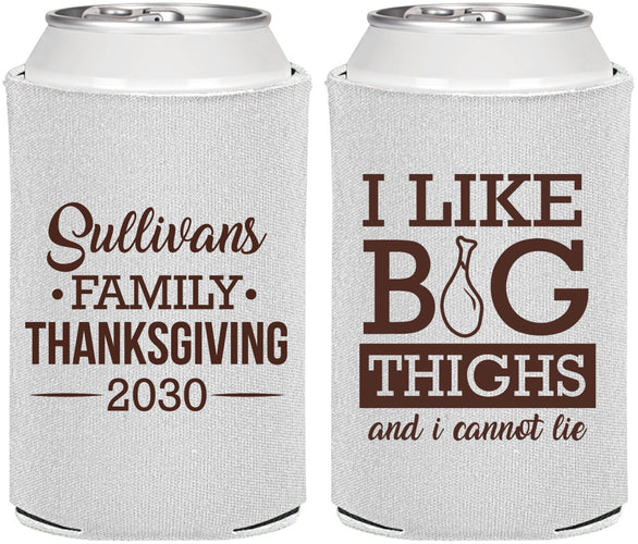 Personalized Thanksgiving Can Coolers - Big Thighs | 260011