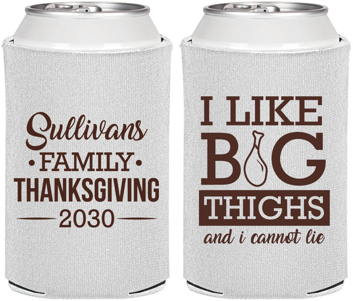 Personalized Thanksgiving Can Coolers - Big Thighs | 260011