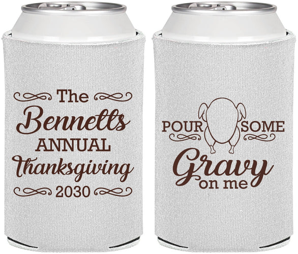 Personalized Thanksgiving Can Coolers - Turkey Gravy | 260015