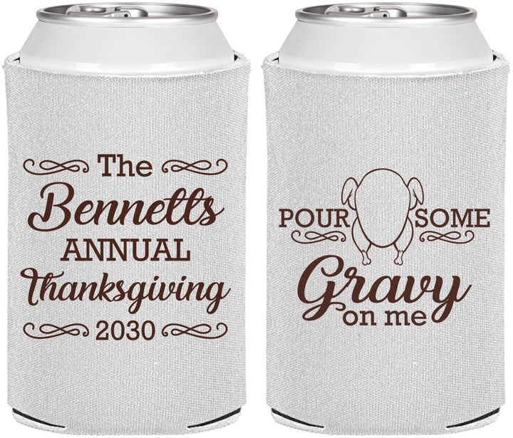 Personalized Thanksgiving Can Coolers - Turkey Gravy | 260015