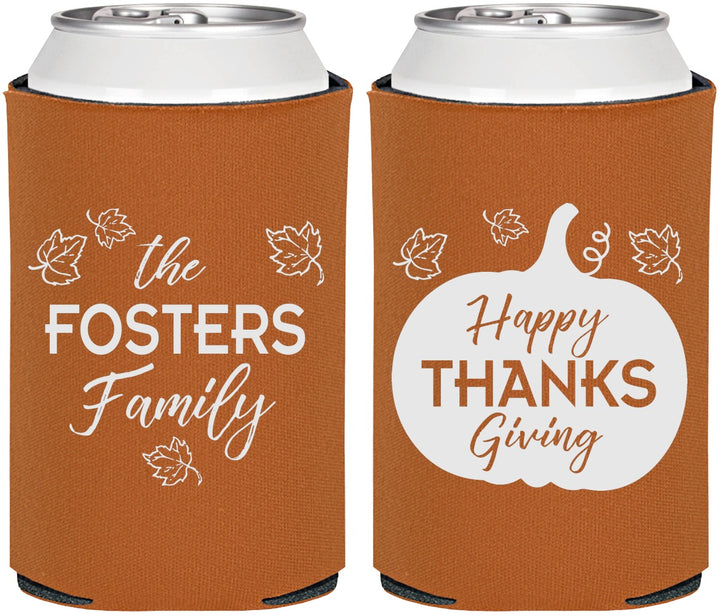 Personalized Thanksgiving Can Coolers - Pumpkin | 260016