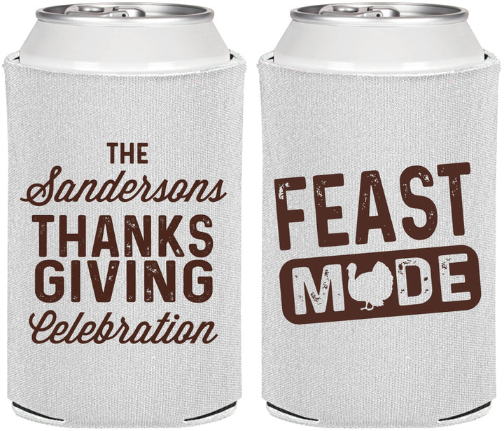 Personalized Thanksgiving Can Coolers - Feast Mode | 260019