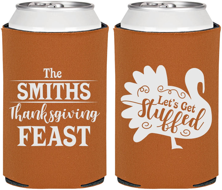 Personalized Thanksgiving Can Coolers - Lets Get Stuffed | 260020