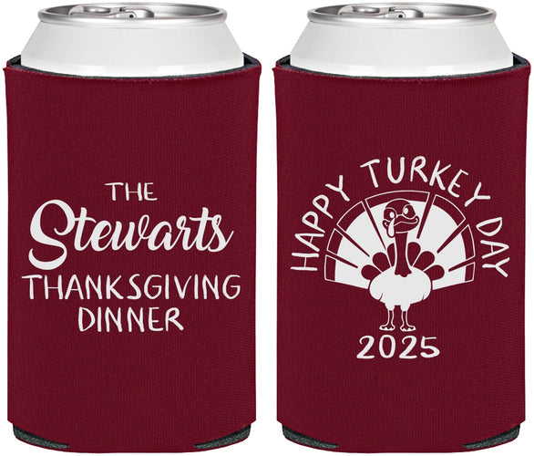 Personalized Thanksgiving Can Coolers - Turkey Day | 260021