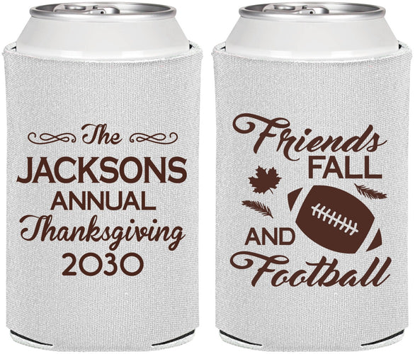 Personalized Thanksgiving Can Coolers - Football | 260031